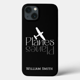 Funda Para iPhone 13 Avión de Typografía y Cessna, Minimalista