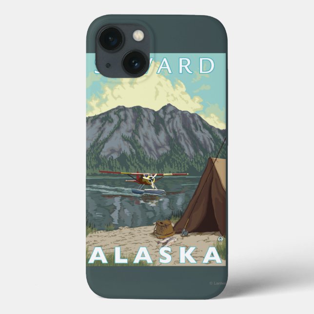 Funda De Case-Mate Para iPhone Avión y pesca de Bush - Seward, Alaska (Reverso)