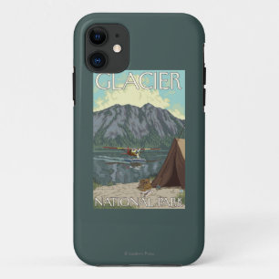 Funda Para iPhone 11 Avión y pesca - Parque Nacional Glacier, TA de