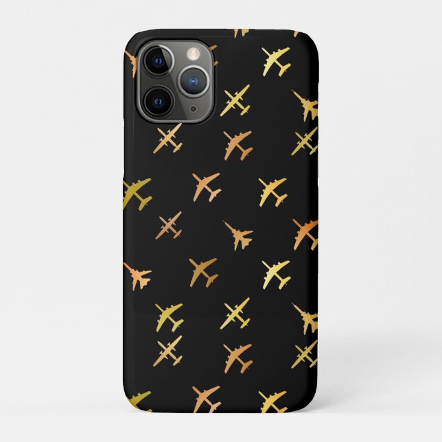 Funda De Case-Mate Para iPhone Aviones de combate, en negro (Reverso)
