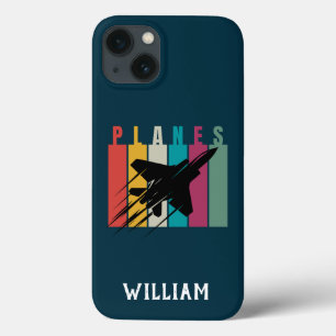 Funda Para iPhone 13 Aviones,Tipografía,Aviación,Minimalista,Personaliz
