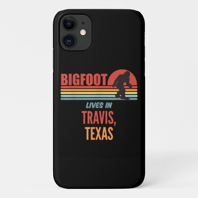 Funda De Case-Mate Para iPhone Avistamiento de Bigfoot en Travis Texas  (Reverso)