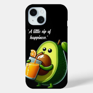 Funda Para iPhone 15 "Avocado Alegre: Refreshing your day"🥑🍊