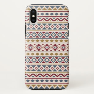 Funda Para iPhone X Aztec Essence II Ptn Red Blue Gold Cream