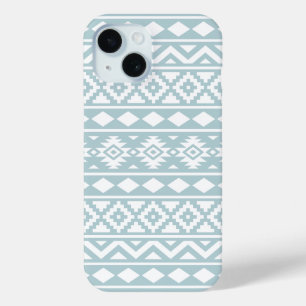 Funda Para iPhone 15 Aztec Essence Ptn III Blanco sobre el huevo de pat