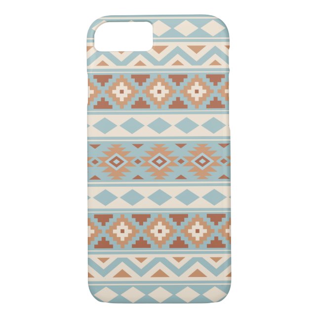 Funda De Case-Mate Para iPhone Aztec Essence Ptn IIIb Blue Cream Terracottas (Reverso)