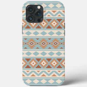 Funda Para iPhone 13 Pro Max Aztec Essence Ptn IIIb Blue Cream Terracottas