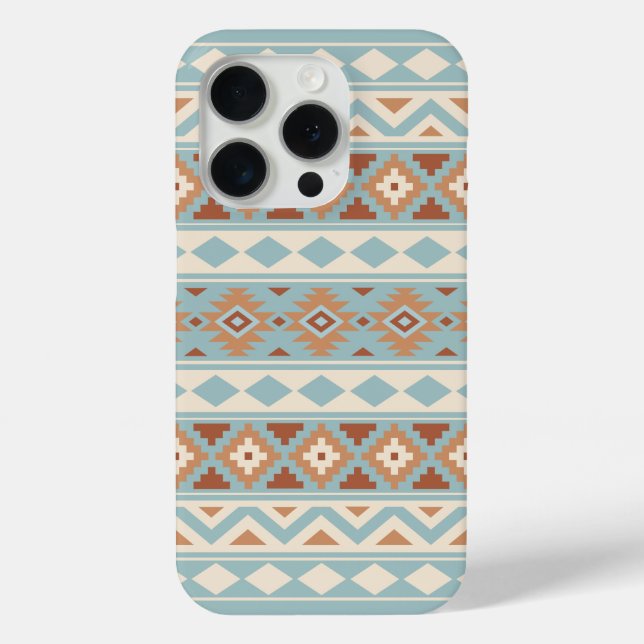 Funda De Case-Mate Para iPhone Aztec Essence Ptn IIIb Blue Cream Terracottas (Reverso )