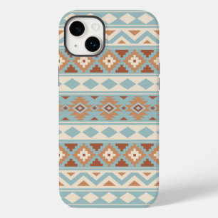 Funda Para iPhone 14 Plus De Case-Mate Aztec Essence Ptn IIIb Blue Cream Terracottas