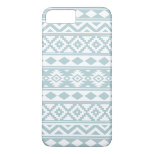 Funda Para iPhone 8 Plus/7 Plus Aztec Essence Ptn IIIb Huevo pato Azul y Blanco