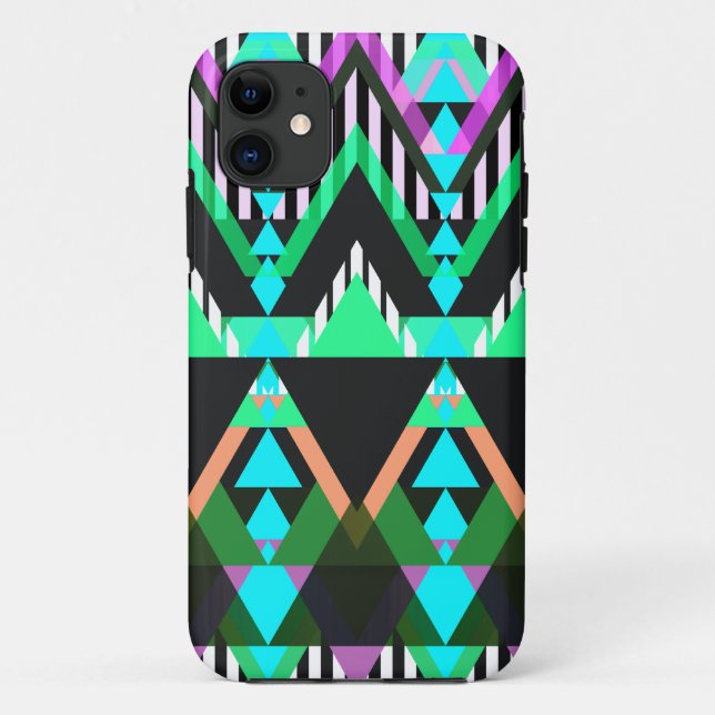 Funda De Case-Mate Para iPhone Azteca del estallido de la turquesa (Reverso)