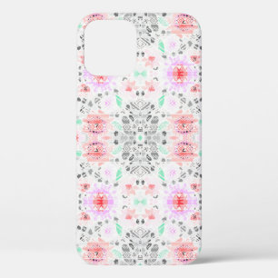 Funda Para iPhone 12 Pro Azteca floral de color pastel