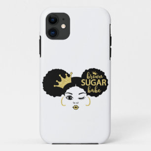 Funda Para iPhone 11 Azúcar marrón en negro y oro