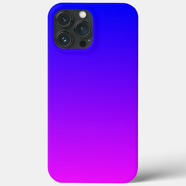 Funda De Case-Mate Para iPhone Azul a Magenta Ombre Brillante (Reverso )