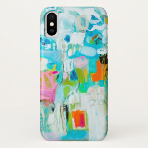 Funda Para iPhone X Azul abstracto