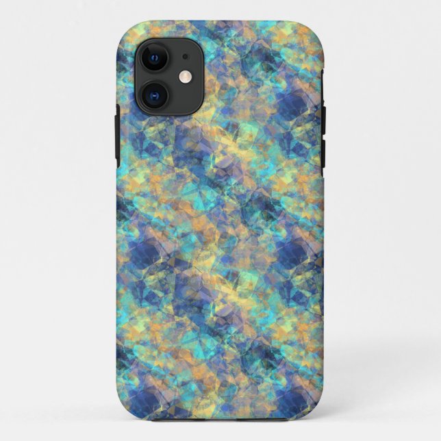Funda De Case-Mate Para iPhone Azul abstracto (Reverso)
