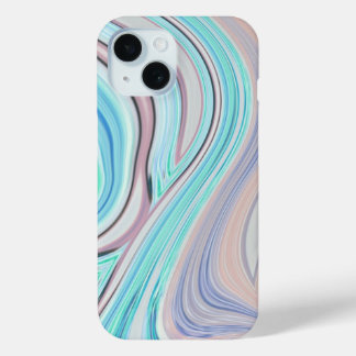 Funda Para iPhone 15 azul acua menta verde lilo púrpura arcoiris pastel