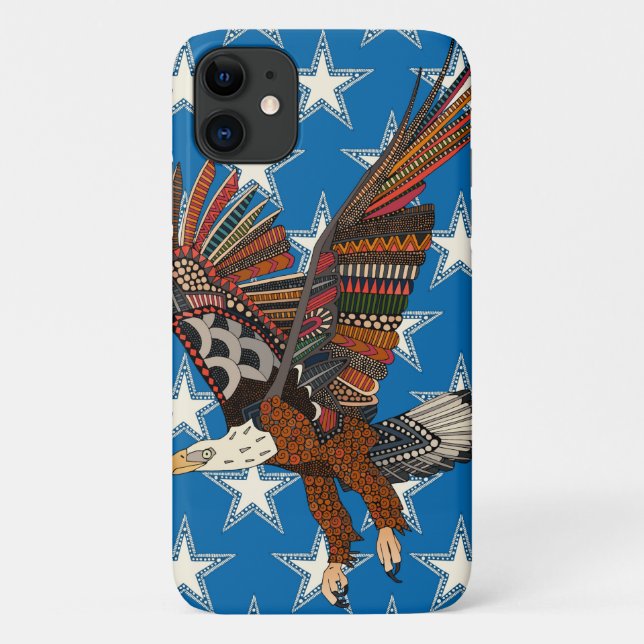 Funda De Case-Mate Para iPhone azul águila de Estados Unidos (Reverso)