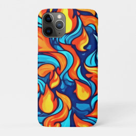 Funda Para iPhone 11 Pro Azul Ardiente Abstracto