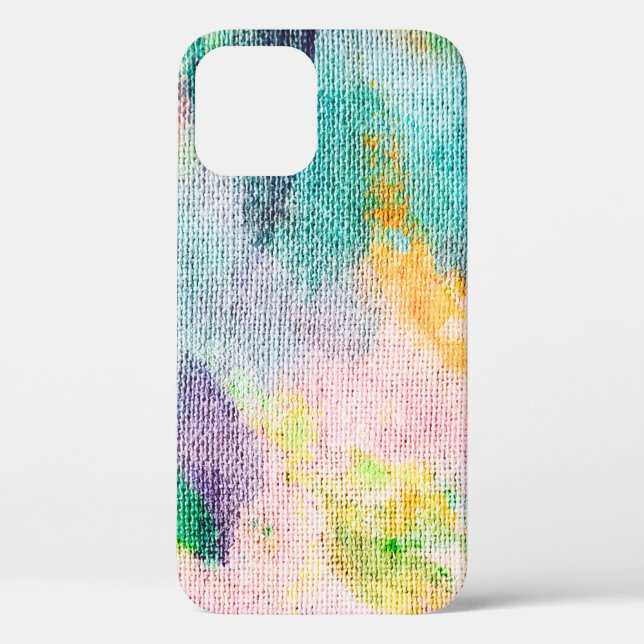 Funda De Case-Mate Para iPhone Azul artístico. Presentación Contemporánea Blanca. (Reverso )