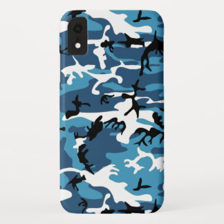 Funda Para iPhone XR Azul Camo del invierno