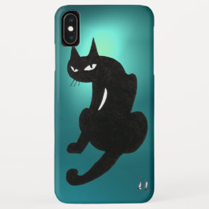 Funda Para iPhone XS Max azul CAT NEGRO