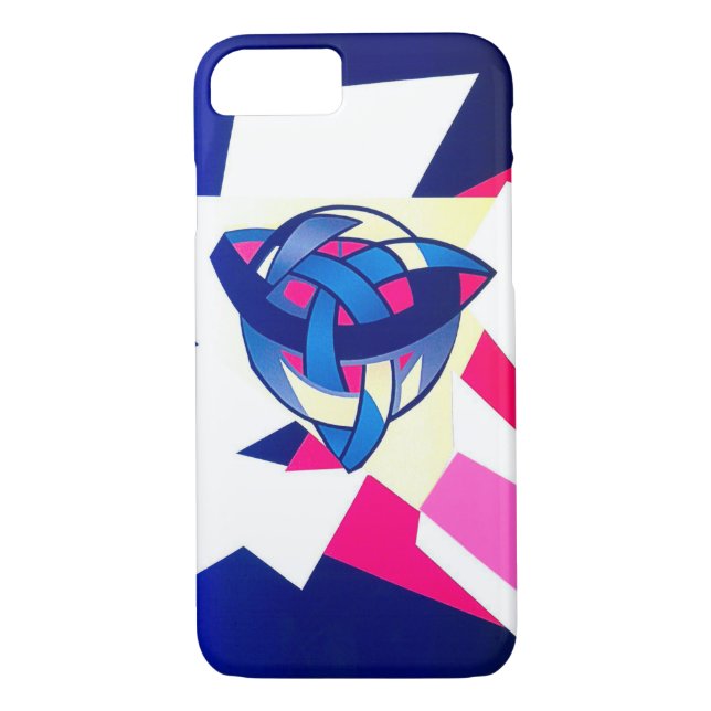 Funda De Case-Mate Para iPhone Azul celta moderno del mundo (Reverso)