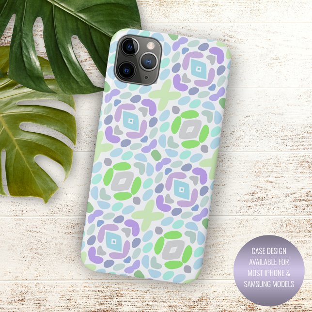 Funda De Case-Mate Para iPhone Azul claro Rosa Púrpura Lime Verde Arte africano (Subido por el creador)