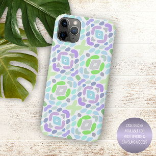 Funda Para iPhone 11 Pro Max Azul Claro Rosa Púrpura Verde Lima Arte Africano