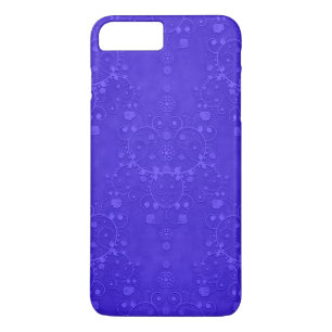 Funda Para iPhone 8 Plus/7 Plus Azul Cobalto Vibrante Patrón Fancy Damask