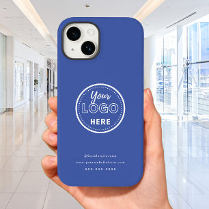 Funda Para iPhone 14 De Case-Mate Azul con el logotipo de promoción Minimalista de m