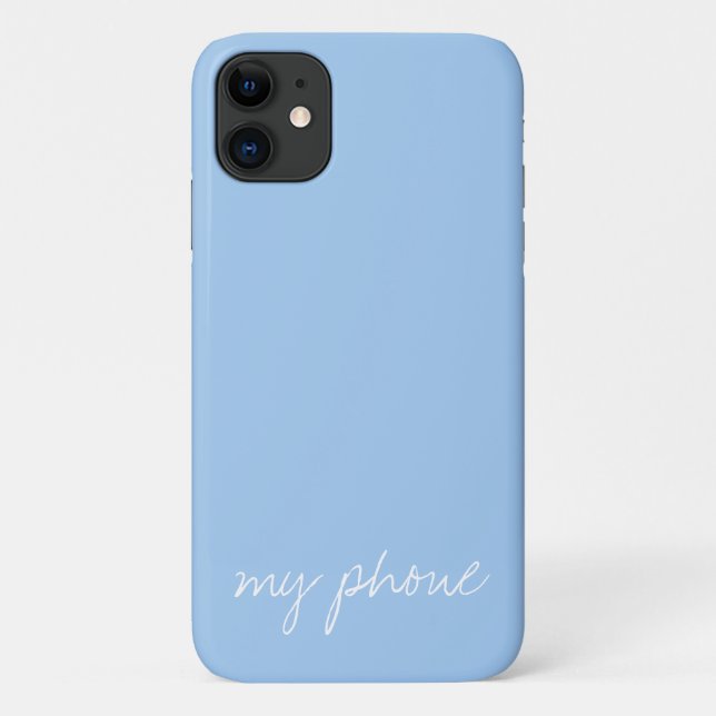 Funda De Case-Mate Para iPhone azul de bebé personalizado (Reverso)