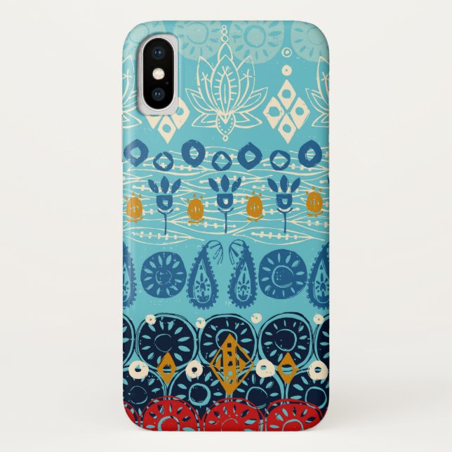 Funda De Case-Mate Para iPhone azul de bloqueo de loto (Reverso)