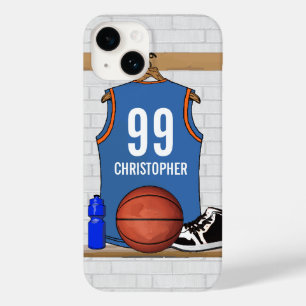 Funda Para iPhone 14 De Case-Mate Azul de la Luz de Jersey de Baloncesto Personaliza