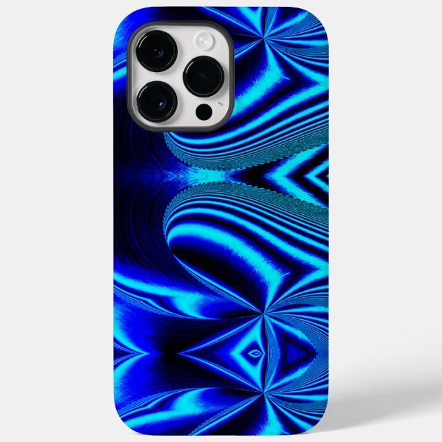 Funda De Case-Mate Para iPhone Azul de neón grandioso (Reverso )