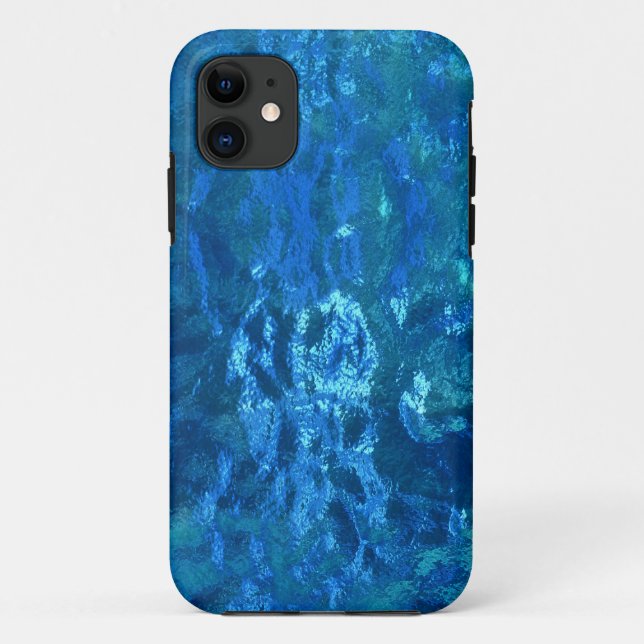 Funda De Case-Mate Para iPhone Azul de vidrio contenido (Reverso)