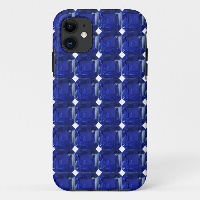 Funda De Case-Mate Para iPhone Azul de zafiro cuadrado (Reverso)