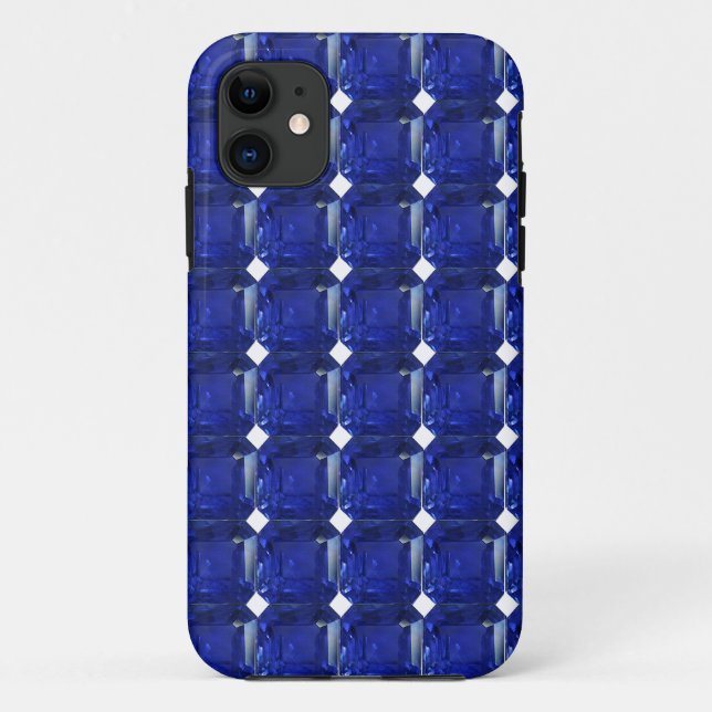 Funda De Case-Mate Para iPhone Azul de zafiro cuadrado (Reverso)