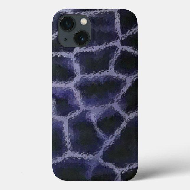 Funda De Case-Mate Para iPhone Azul del estampado de animales (Reverso)