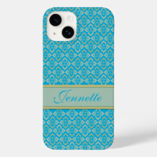 Funda Para iPhone 14 De Case-Mate Azul del nombre inspirado en la costura
