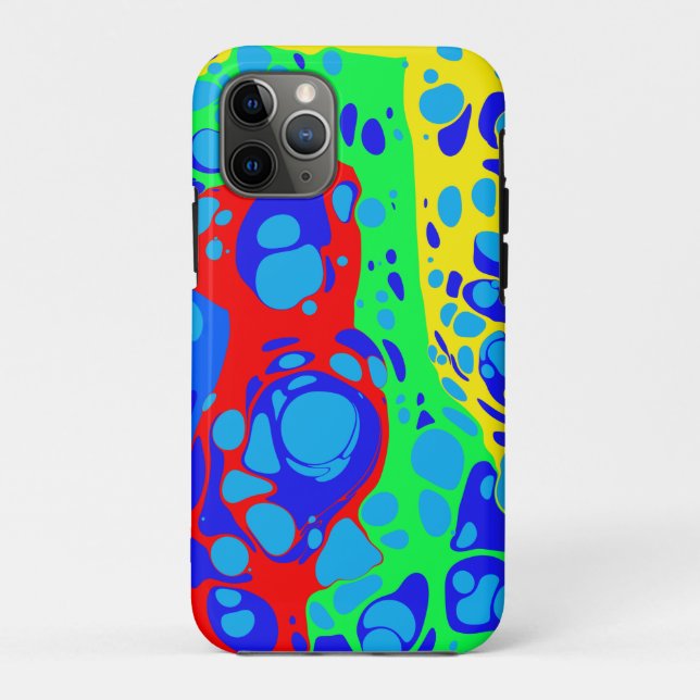 Funda De Case-Mate Para iPhone Azul - Diseño moderno, abstracto (Reverso)