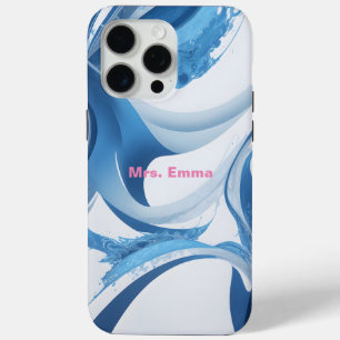 Funda Para iPhone 15 Pro Max Azul energético para los entusiastas del deporte