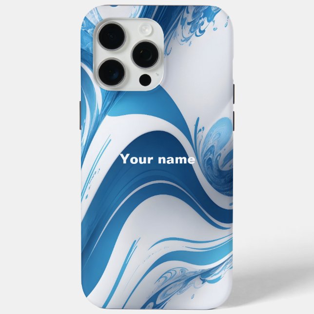 Funda De Case-Mate Para iPhone Azul energético para los entusiastas del deporte (Reverso )