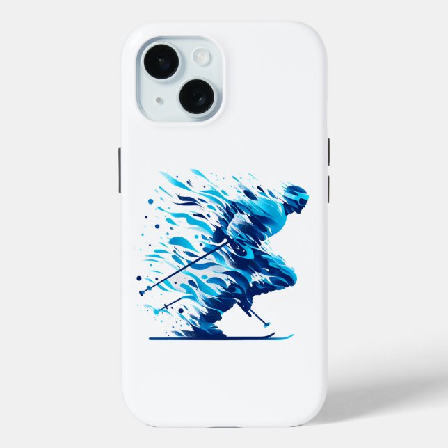 Funda De Case-Mate Para iPhone Azul energético para los entusiastas del deporte (Reverso )