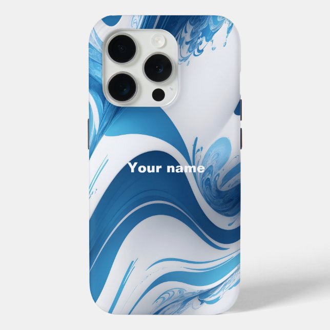 Funda De Case-Mate Para iPhone Azul energético para los entusiastas del deporte (Reverso )