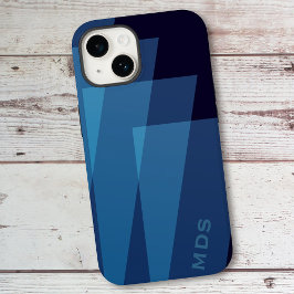 Funda Para iPhone 14 De Case-Mate Azul geométrico moderno personalizado