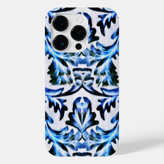 Funda De Case-Mate Para iPhone Azul hoja perdida (Reverso )