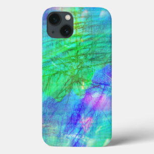 Funda Para iPhone 13 azul inconsútil de la acuarela del fondo del arte,