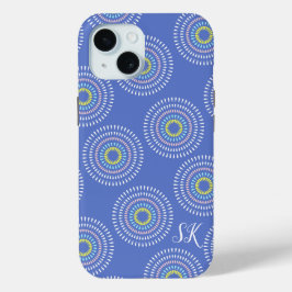 Funda Para iPhone 15 Azul japonés de fuegos artificiales