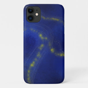 Funda Para iPhone 11 Azul lapis y oro